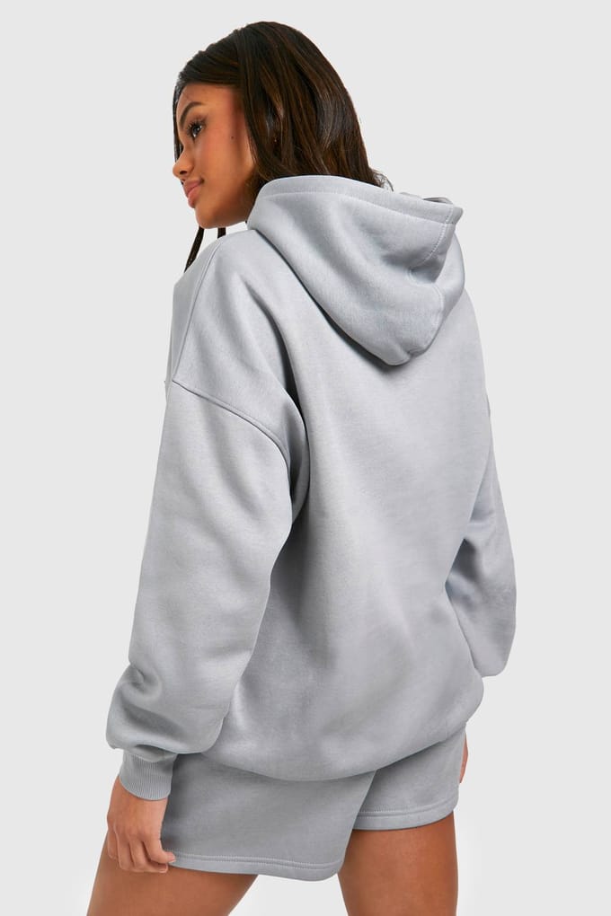 Dames Dsgn Studio Oversized Hoodie Met Zelfstof Applique | Light Blue | Maat: Medium
