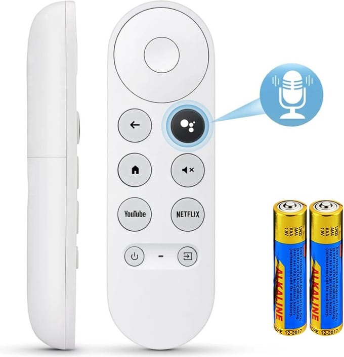 Remote control voor Chromecast TV | afstandsbediening voor Chromecast | Afstandsbediening Wit voor Google TV |