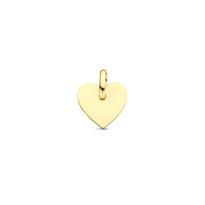 9K Geelgouden 9k graveerhanger hart 13 mm - 8000173