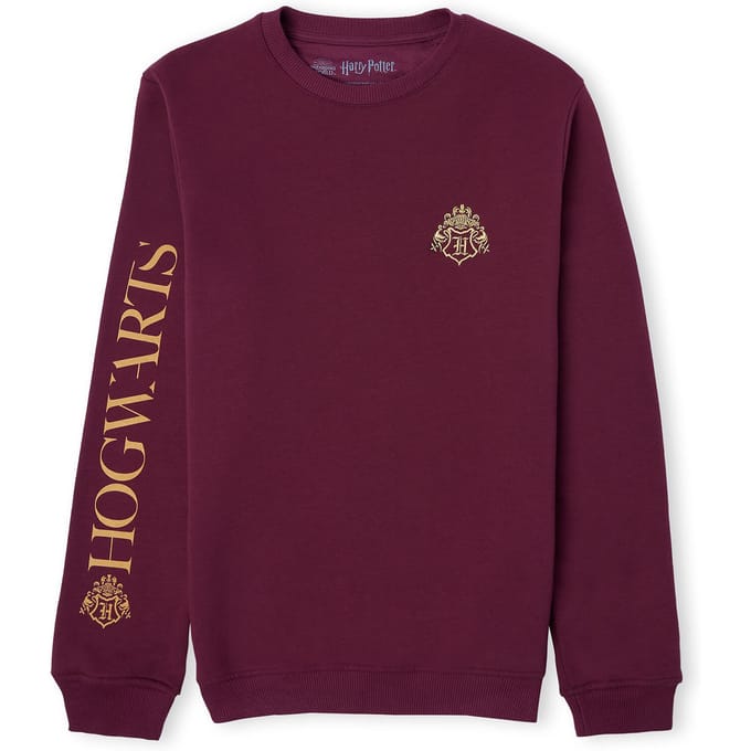 Harry Potter Hogwarts Signature Unisex Sweatshirt - Burgundy - S