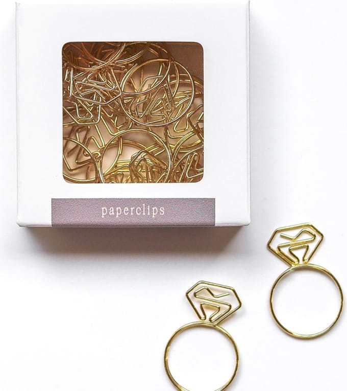 Maan Amsterdam - Paperclips ring - 20 stuks - goud