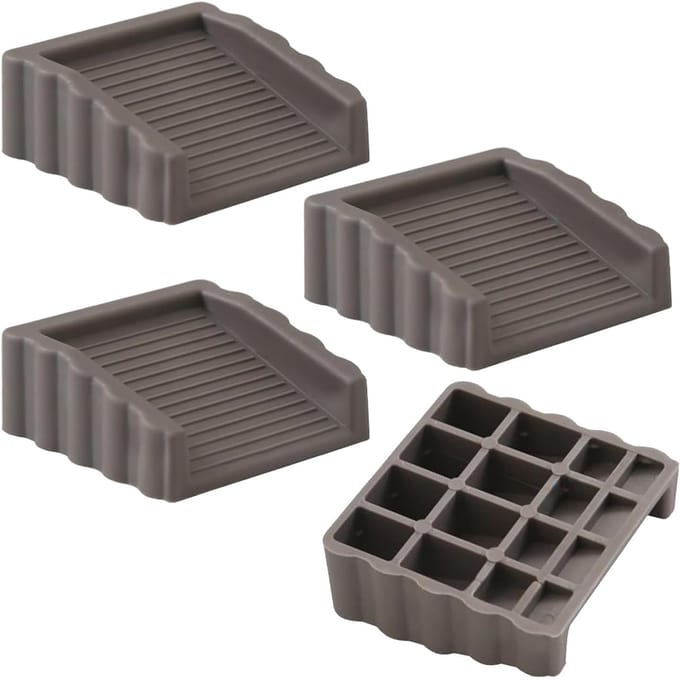 Deurwiggen - Deurstopper Bevestiging - Deuren Stabiliseren - Bidirectionele Antislip - 9 x 9 x 9 cm - Grijs