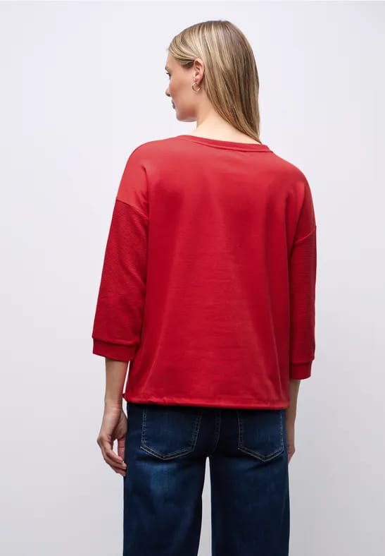 Gestructureerd gemengd shirt