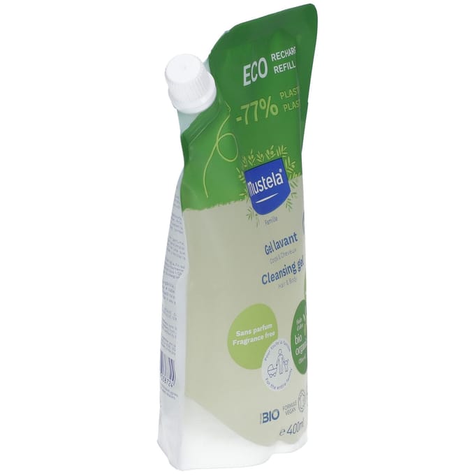 Mustela Familie Wasgel Haar & Lichaam Bio Refill 400