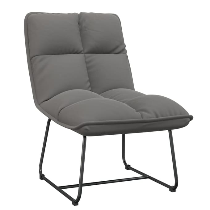 vidaXL - Loungestoel - met - metalen - frame - fluweel - lichtgrijs