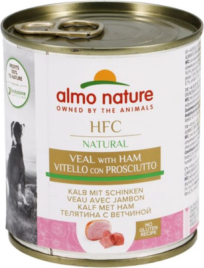 5x ALMO NATURE HFC honden natvoer Natural Kalf Ham - 290g