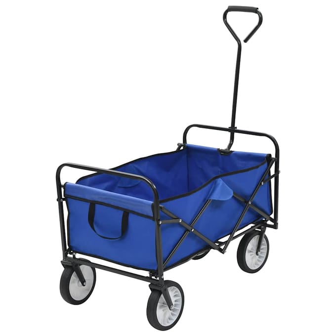 vidaXL - Handkar - inklapbaar - staal - blauw