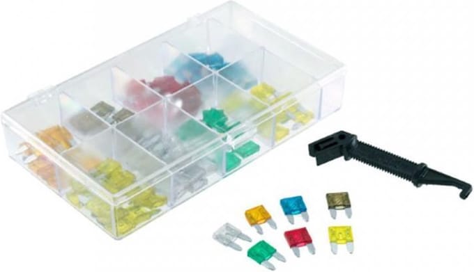 set 100 mini zekering 11x16x4mm platte pluggable rms voor auto motorfiets 5a tot 30a nieuw