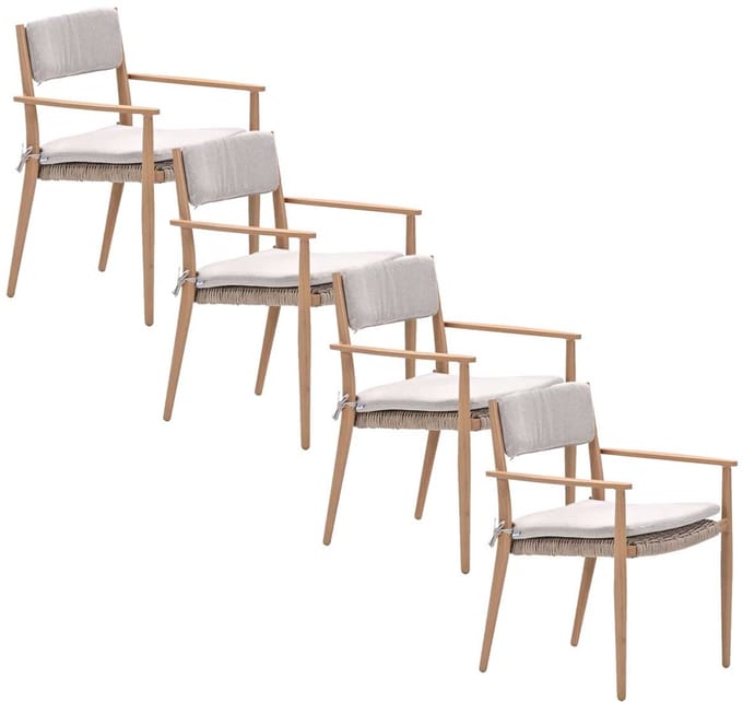 Garden Impressions Lily tuinstoel light teak - 4 stuks