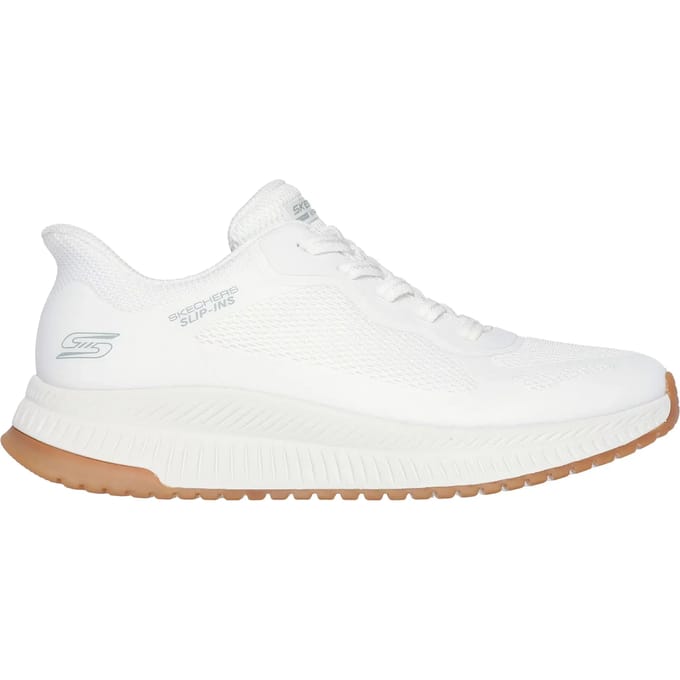 Skechers Dames BOBS Squad 4 Slip-ins Staple Look 117624 WHT White
