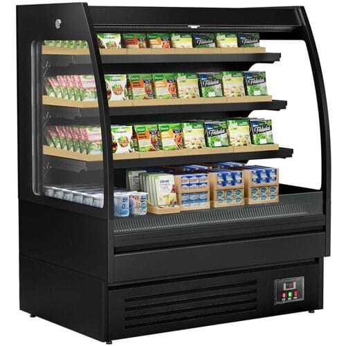 GGM Gastro Wandkoeling - 1200mm - 380 liter - van 1 tot 7 °C - 3 schappen - zwart zwart