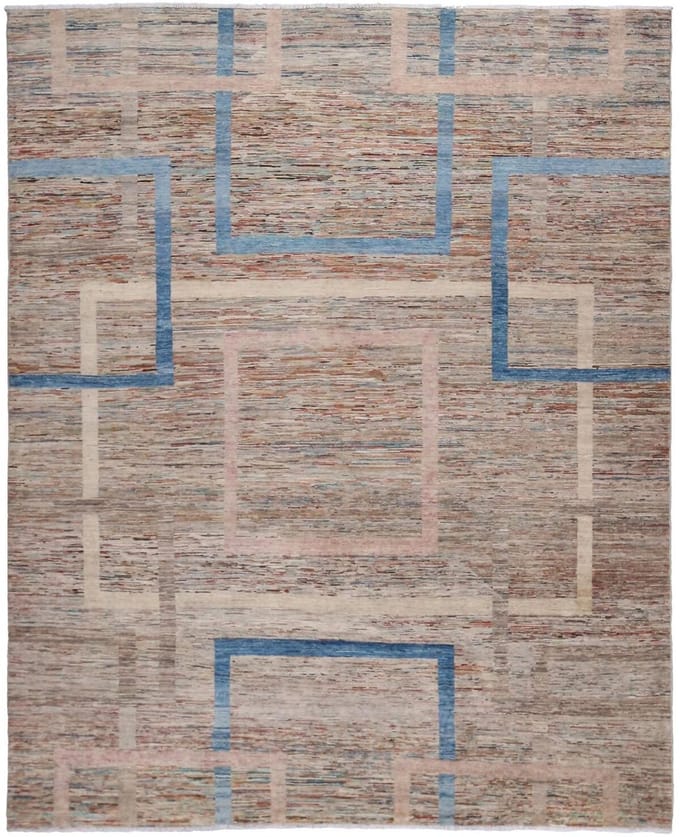 Modern Art Deco Handgeknoopte Tapijt