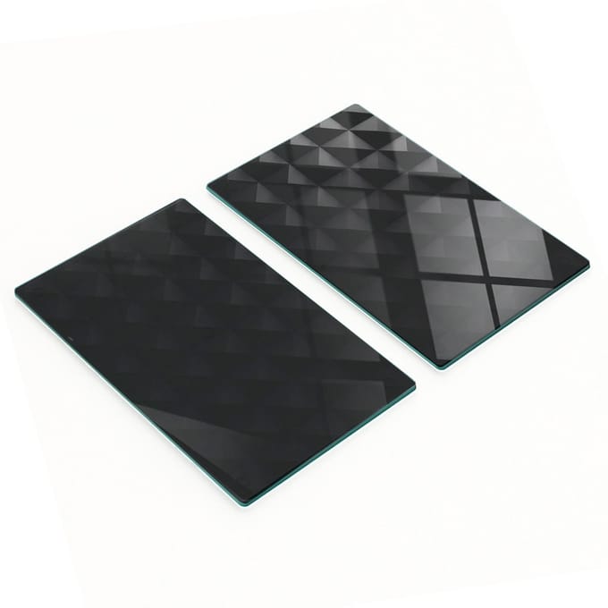 Decoratieve glazen serveerplanken voor snacks, abstract ontwerp, 2x30x52 cm