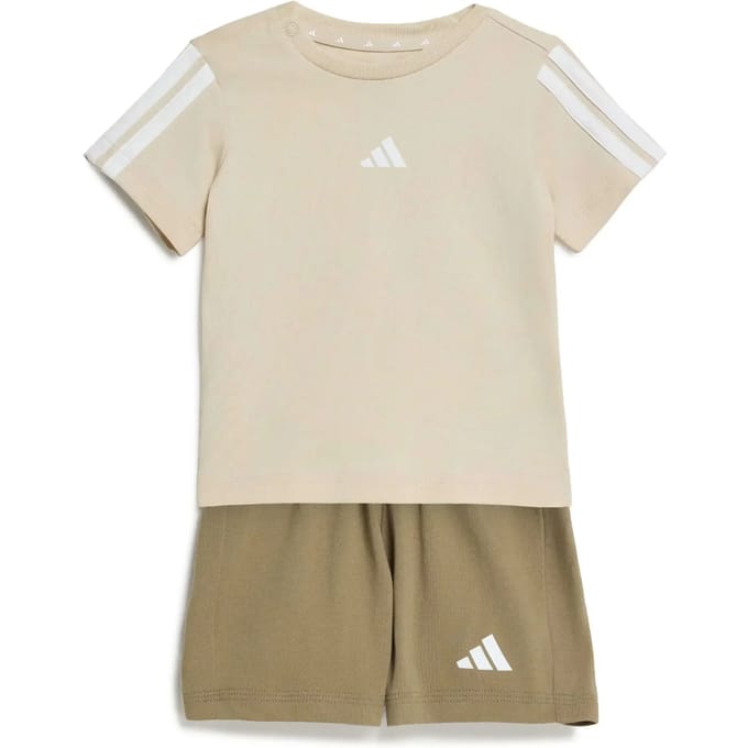 Adidas Essentials Tee Set Beige 24 Months-3 Years Kinderen