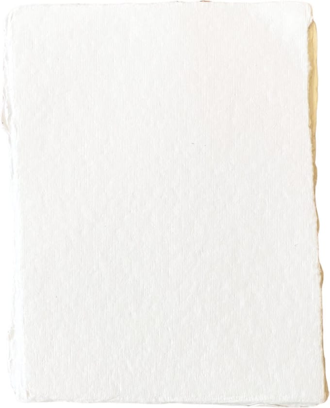 Set van 25 kaarten, 15x21cm, 400 grs. Tree Free katoenpapier, met schepranden, wit