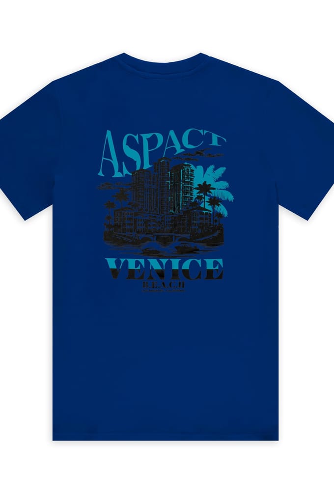 Aspact Unisex Malika Tee Blue Größe: XS | Hemden Outlet | Unisex | Blau