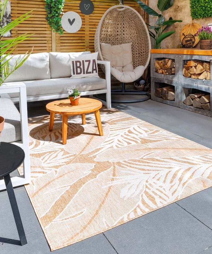 Jute buitenkleed - Borealis beige/creme 80x150