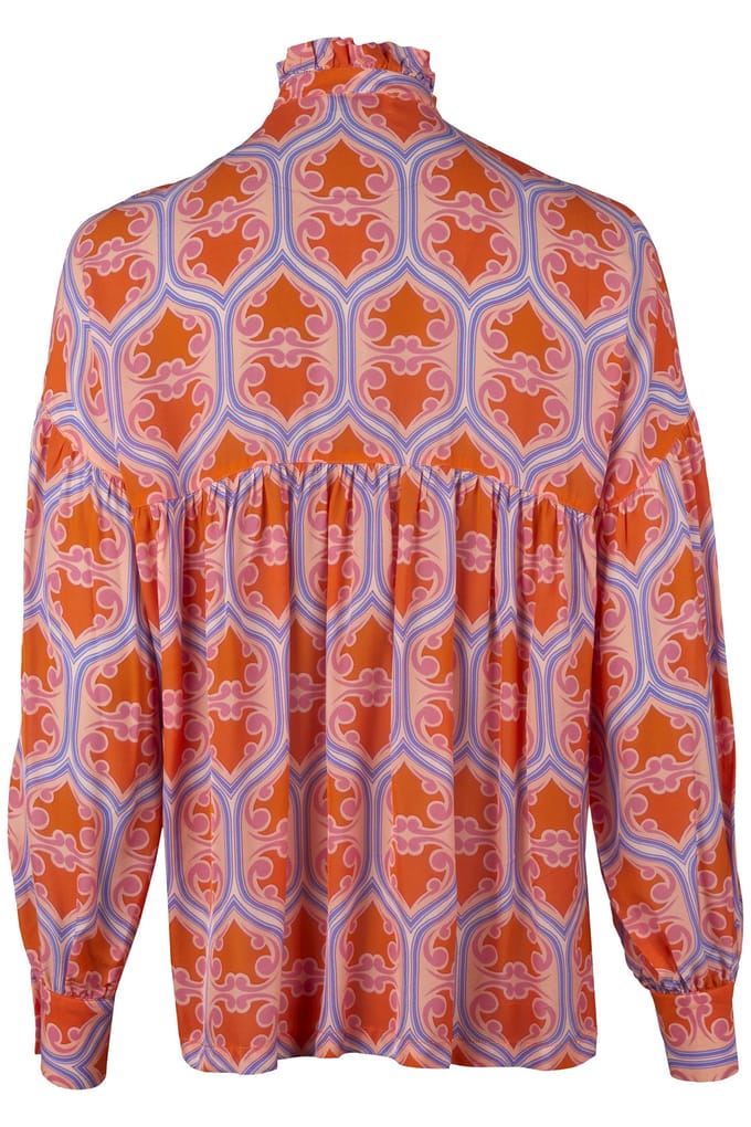 Stenströms Eleonor Blouse Orange Pattern Taglia: 36 | Magliette intime Outlet | Donna | Arancione