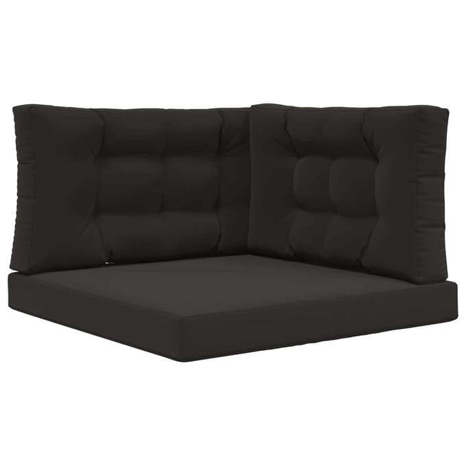 vidaXL - Buitenbankkussen - Polyester - Zwart - 80 - x - 80 - cm