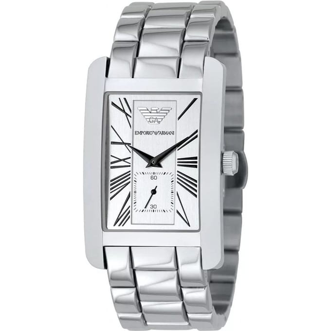Emporio Armani AR0145 Herenhorloge 32 mm Witte Wijzerplaat RVS