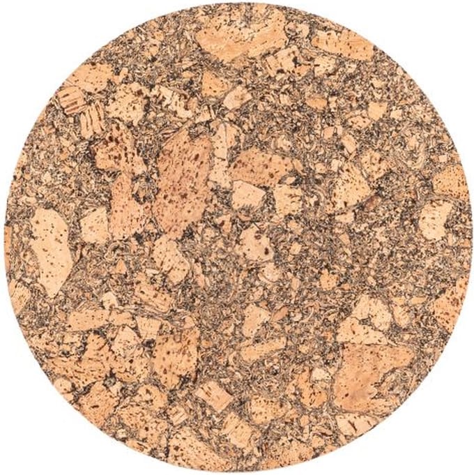 ZICZAC - Placemat - QUERCO - 100% kurk - Vlek- en waterafstotend - Rond - 36 cm - Earth - Set/2