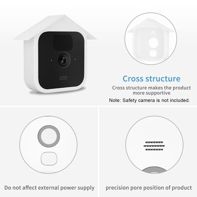 Siliconen Skin Vervanging voor de gloednieuwe Blink Outdoor Security Camera Siliconen Case Anti-Kras 2pcs zwart