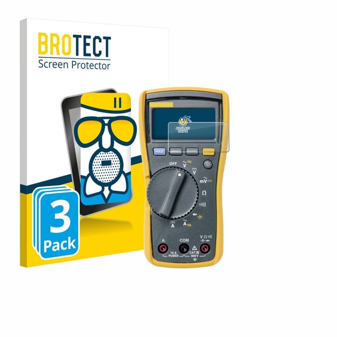 BROTECT - Screenprotector voor Fluke MultiMeter 115 - Folie Beschermfolie Beschermglas matte 3 Stuks