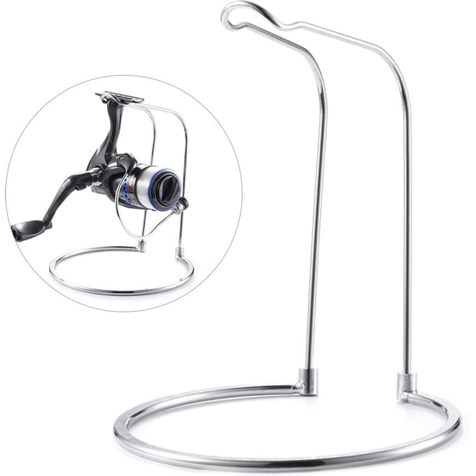 Spinning Reel Rack Vistuig Stand Visserij-reel Plank Visserij-reel zilver