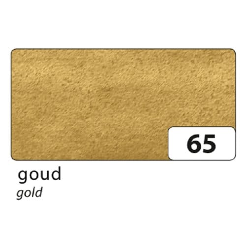 Bloemenzijde Folia 50x70cm - gevouwen 12,5x25cm 5 vel goud
