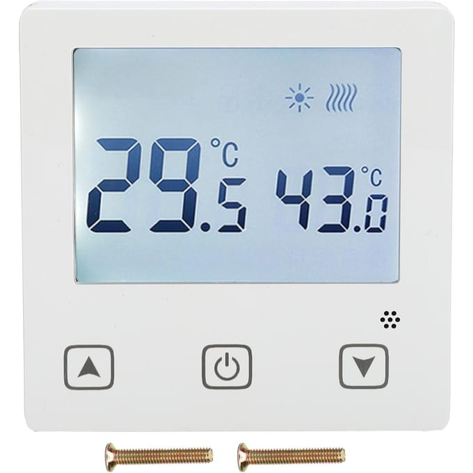 AC220V Thermostaat Water Vloerverwarming Airconditioner Temperatuurregelaar met Touchscreen white