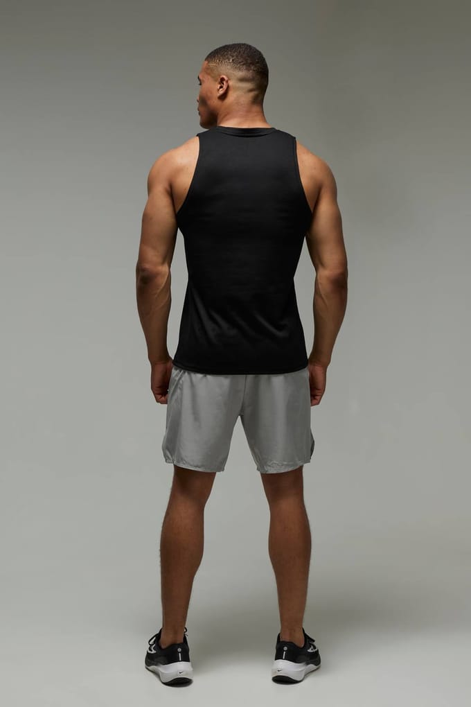 Men's Active Geperforeerde Stretch Geweven 7inch Shorts | Light Grey | Size Medium