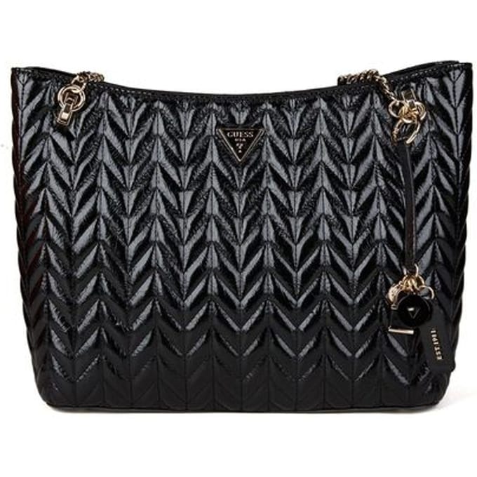GUESS schoudertas Cheryl Two Compartment Tote Black zwart