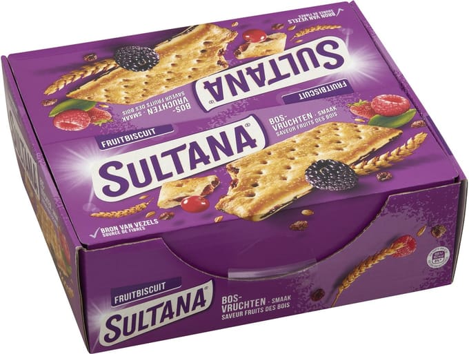 Sultana Fruitbiscuit - Bosvruchten - 24 stuks