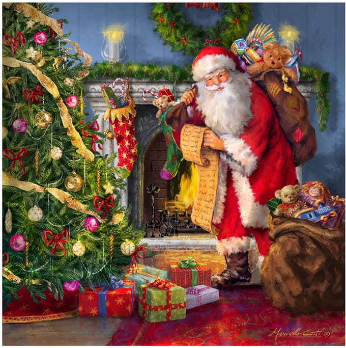 Kerstservetten 'Kerstavond'