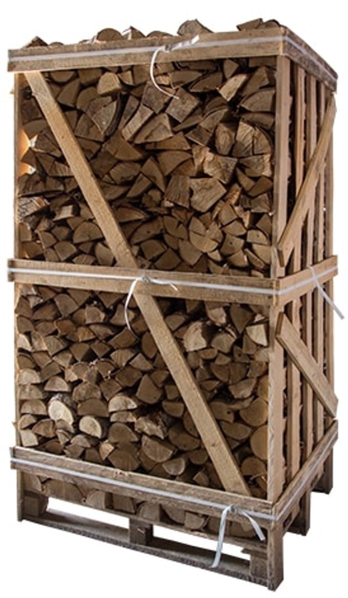 Berkenhout | haardhout 1,8 m³ | Krat | natuurlijk gedroogd