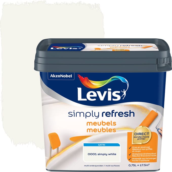 Levis Duol Grondverf en Lak - Satin - Base W - 1L