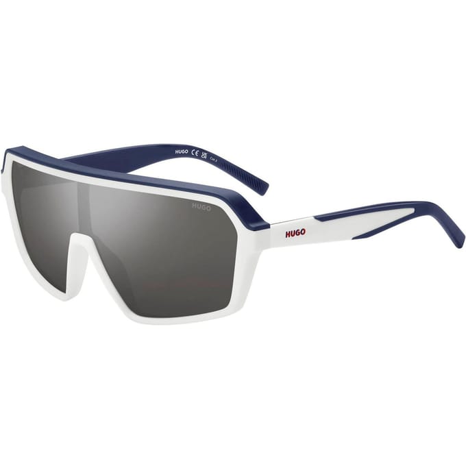 Hugo Heren Shield Zonnebril (Wit/blauw)