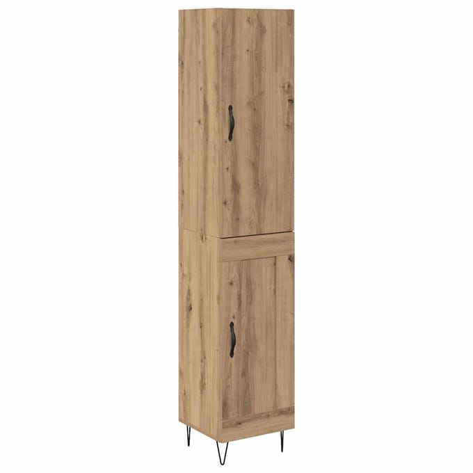 vidaXL Highboard Artisan Eiken 34,5 x 34 x 90 cm Bewerkt hout