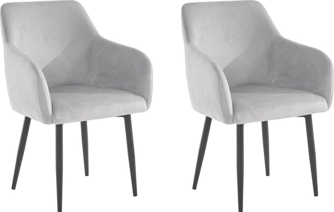 Penny-Fauteuil - Lichtgrijs - Set van 2