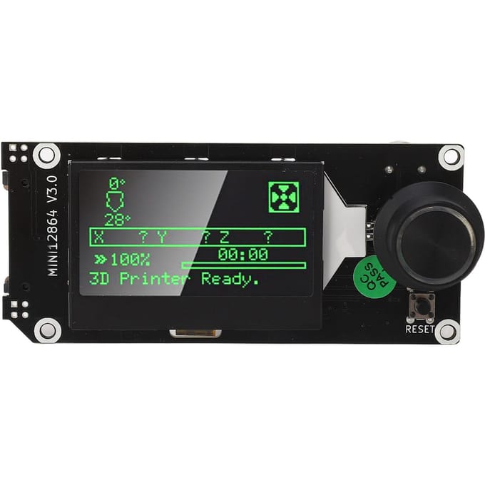 LCD Grafisch Smart Display Controlebord Mini12864 V3 3D Printer Smart Controller met Opslagkaart gray