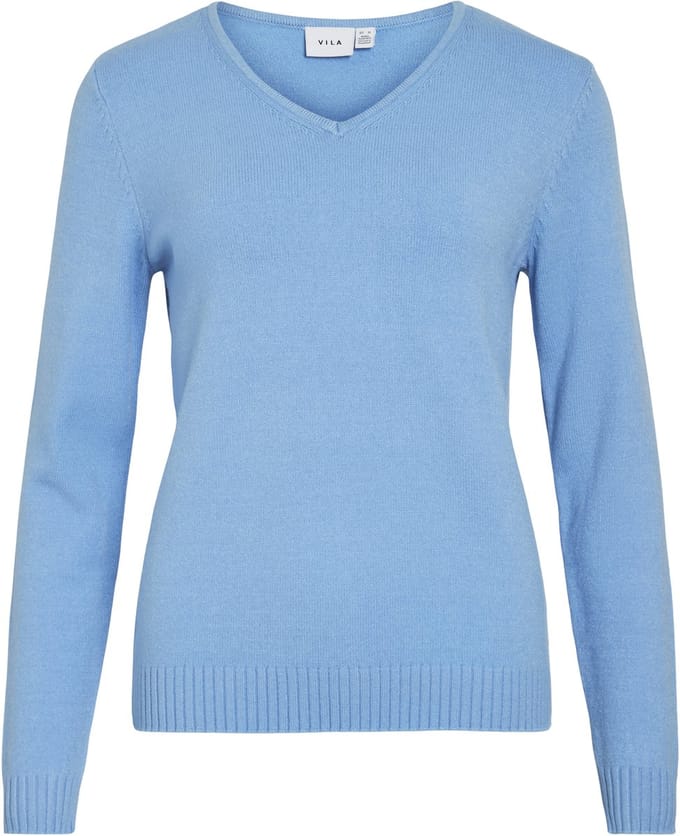 VILA - VIRIL V-NECK L/S KNIT TOP - NOOS - Dames - Gebreide truien