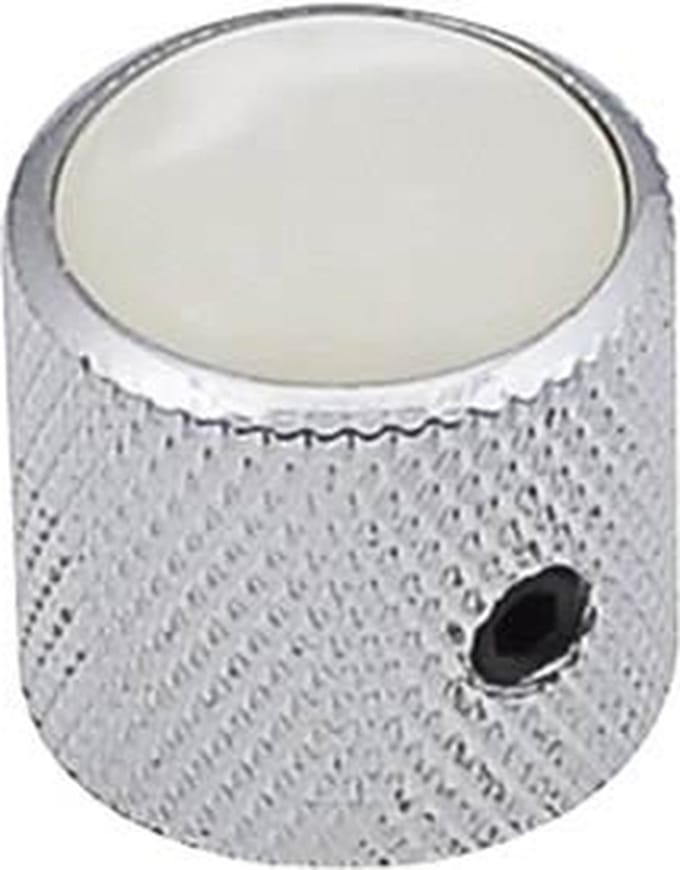 Boston KCH-236 chrome dome knob met parelmoer inleg 18x18mm