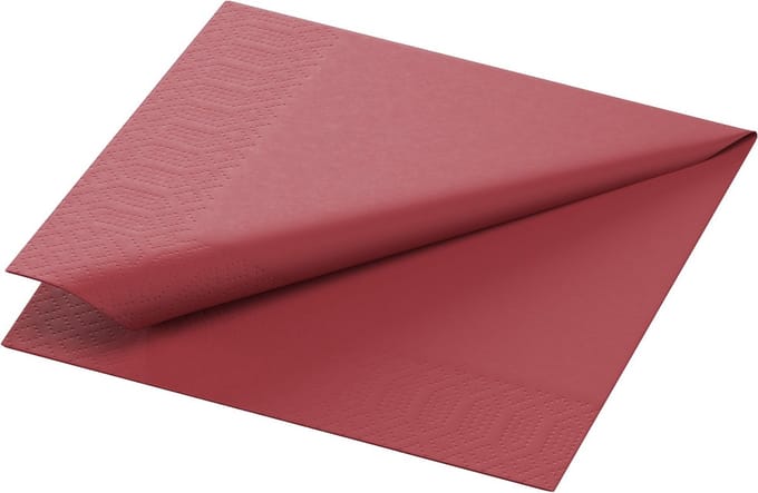 Tissue servet 24 x 24 cm Bordeaux 2-laags 2400 stuks