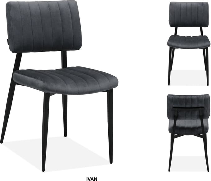 MX Sofa Eetkamerstoel Ivan | kleur: Antraciet
