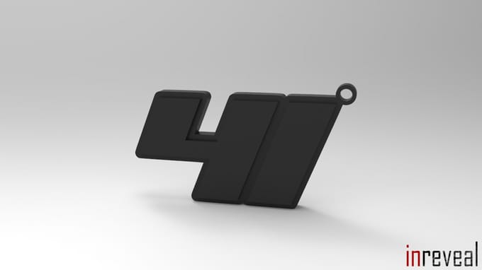 Sleutelhanger F1 '41' Arvid Lindblad (Formule 1) - 59x33x5 mm - Zwart