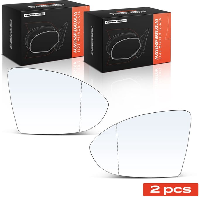 Frankberg 2x Spiegelglas Buitenspiegel Voor voor VW
