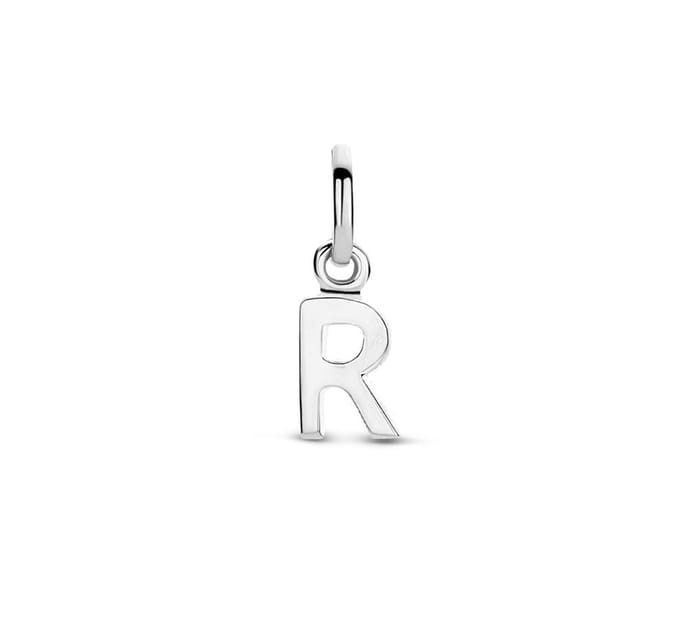 Zilver Gerhodineerde Hanger letter R 1333758