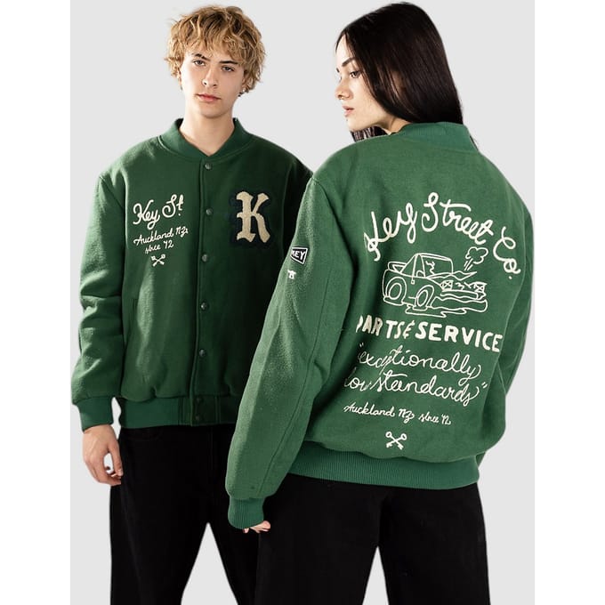 Key Street Work Varsity Jas groen