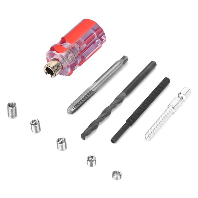 105 Stuks Set RVS Draadschroefhuls Draadreparatie Inzetstuk Kit Gereedschapsset(M5*0,8)
