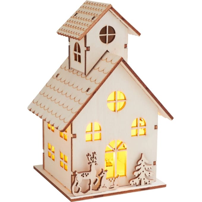 VBS Houten bouwpakket "Huis met toren", incl. LED